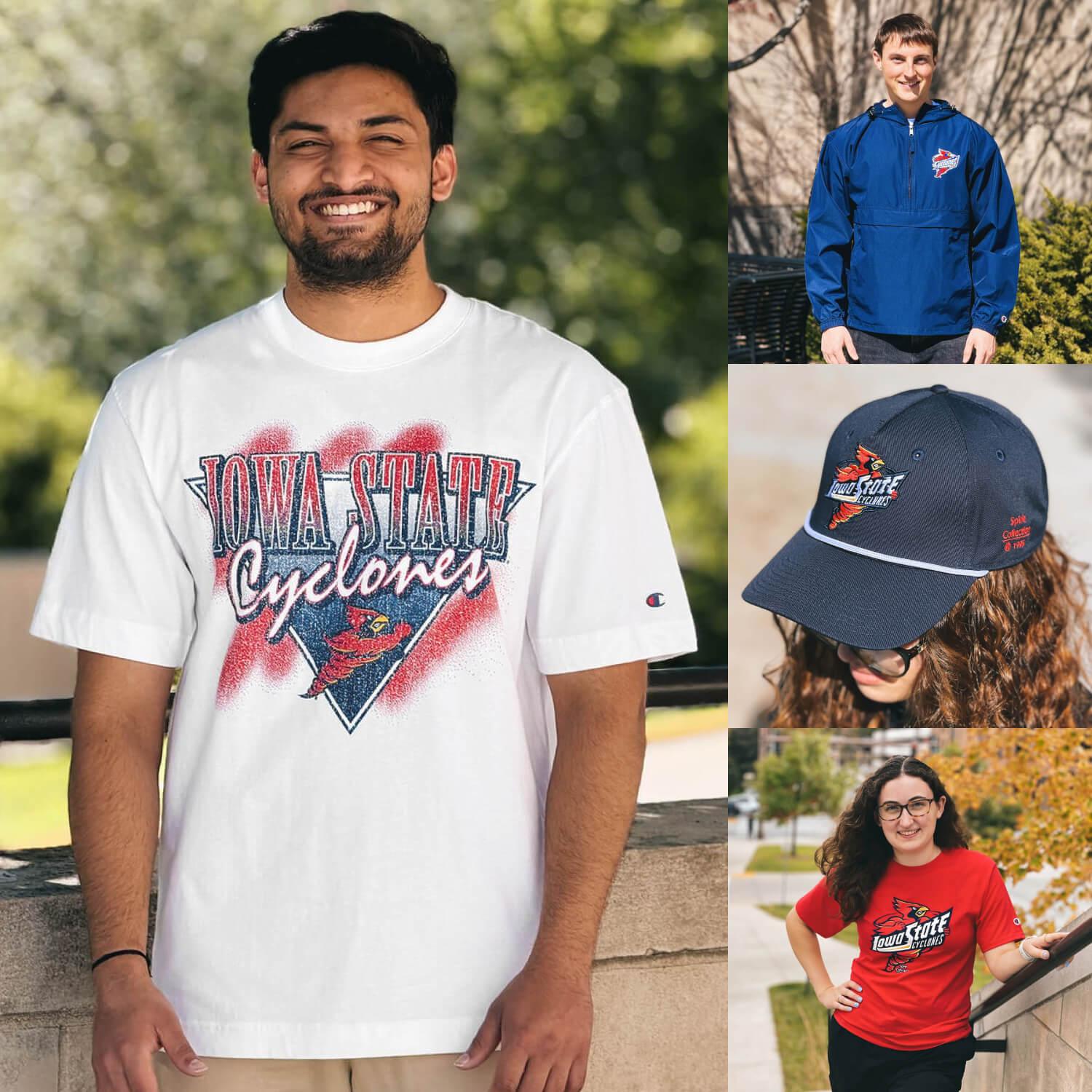 A collage showing a Iowa State Spirit collection